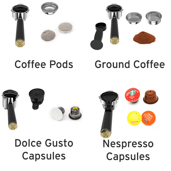 Empire Espresso Coffee Machine & Kettle Bundle (Stainless Steel)