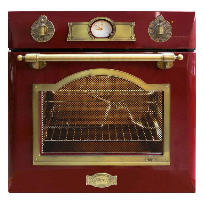 Empire 60cm Electric Oven & 900W Microwave (Bordeaux Red)