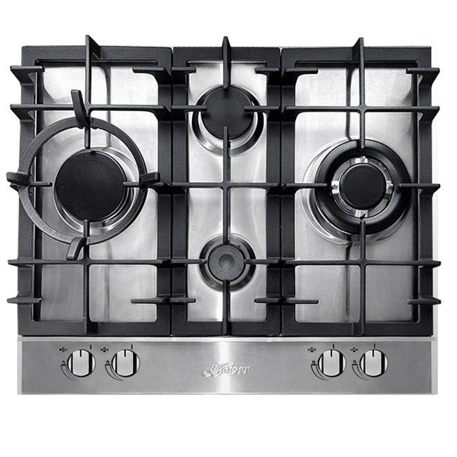 Grand Chef Gas Oven & 4 Burner Gas Hob Bundle (Stainless Steel)