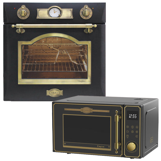 Empire 60cm Electric Oven & 900W Microwave (Black)