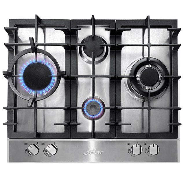 Grand Chef Gas Oven & 4 Burner Gas Hob Bundle (Stainless Steel)