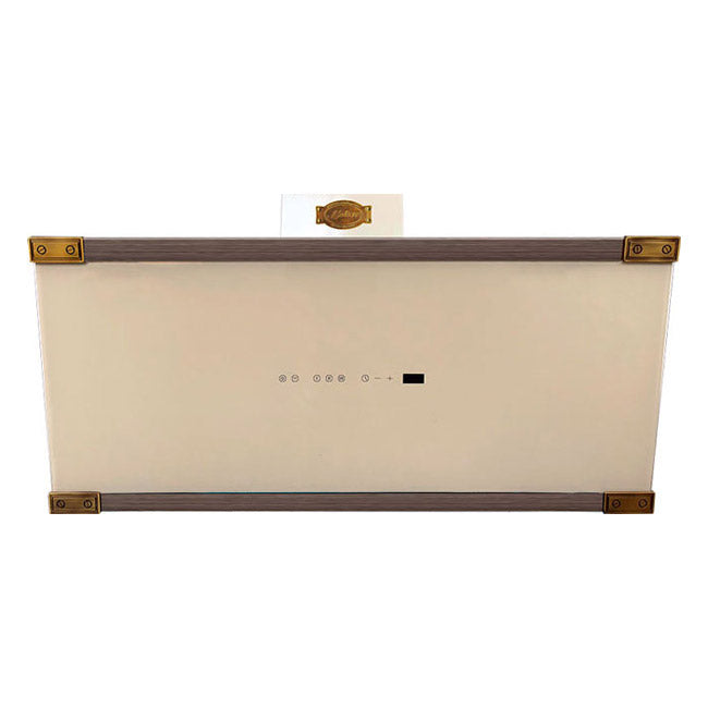 Art Deco 45cm Electric Oven & 90cm Cooker Hood (Ivory)