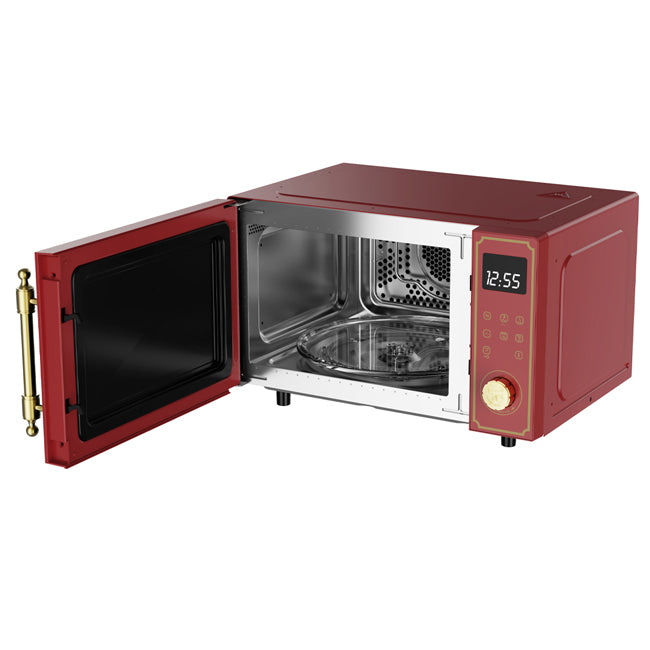Empire 60cm Electric Oven & 900W Microwave (Bordeaux Red)