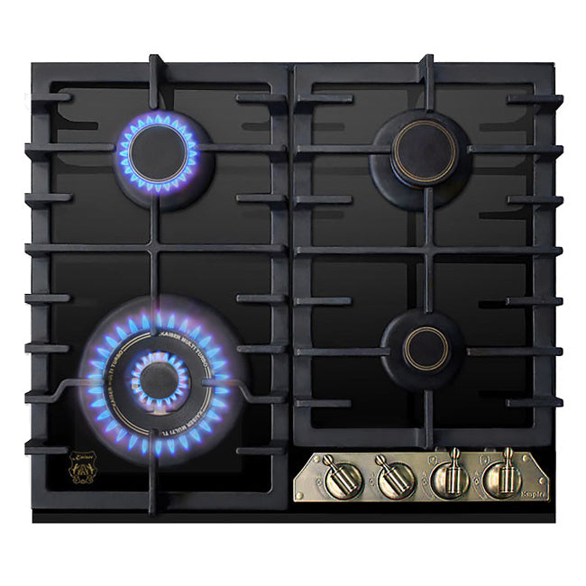 Art Deco 45cm Electric Oven & Empire 60cm Gas Hob (Black)