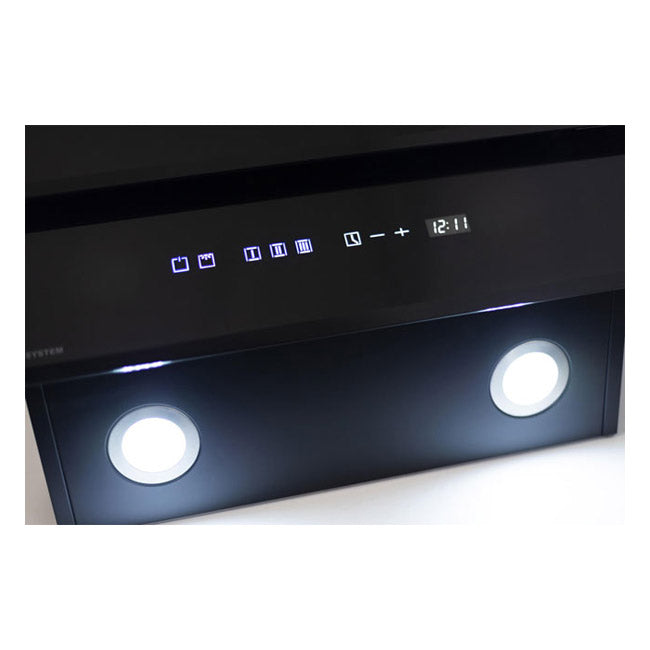 Grand Chef Gas Oven & 70cm Pro Cooker Hood (Black)