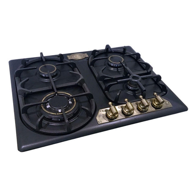 Empire Gas Oven & 4 Burner Gas Hob Black Bundle