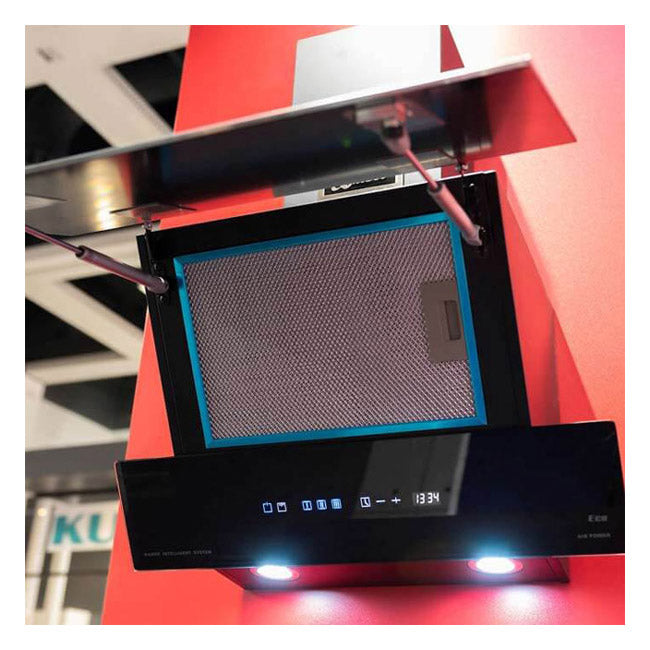 Grand Chef Gas Oven & 60cm Pro Cooker Hood (Black)