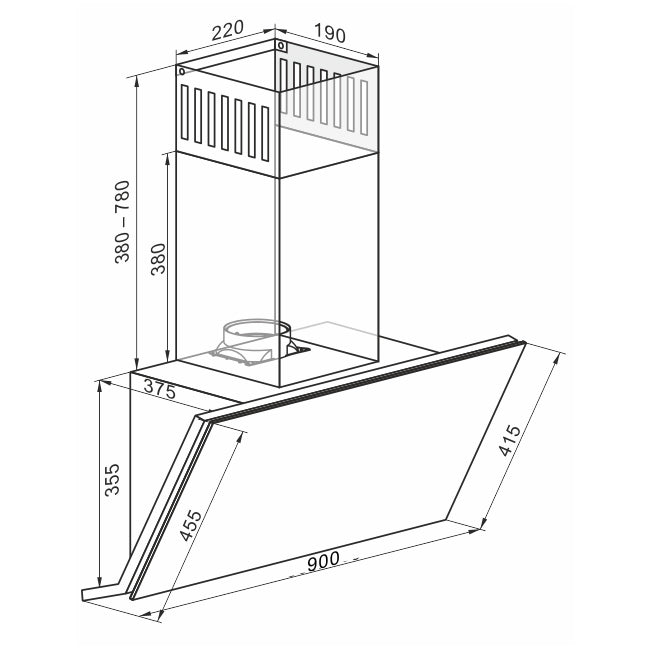 Avantgarde Pro Induction Range Cooker & 90cm Cooker Hood (Stainless Steel)
