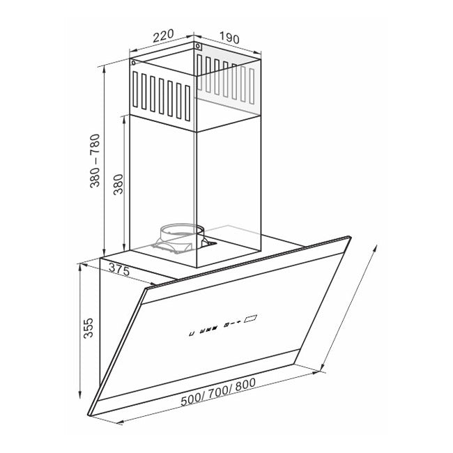 Avantgarde Pro 50cm Cooker Hood