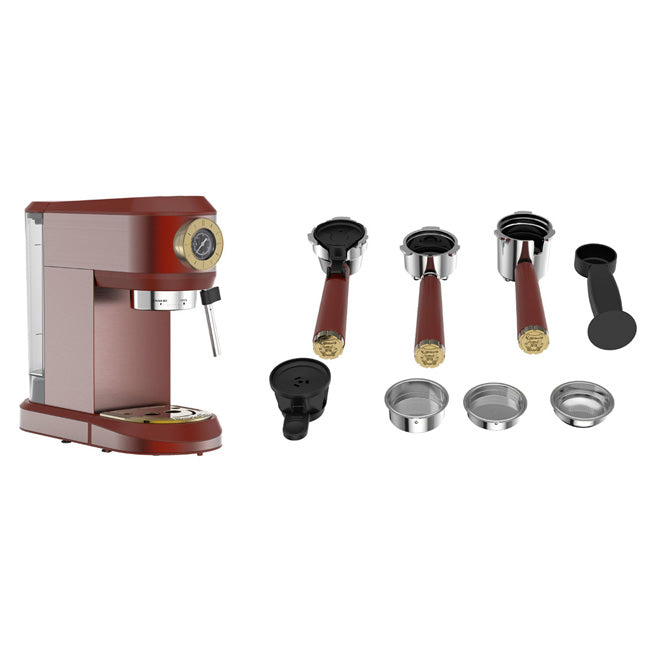 Empire 900W Microwave, Coffee Machine & Toaster Bundle (Red)