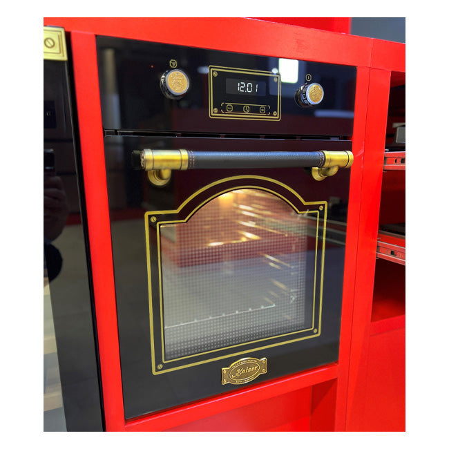 Art Deco 45cm Electric Oven & 45cm Induction Hob (Black)