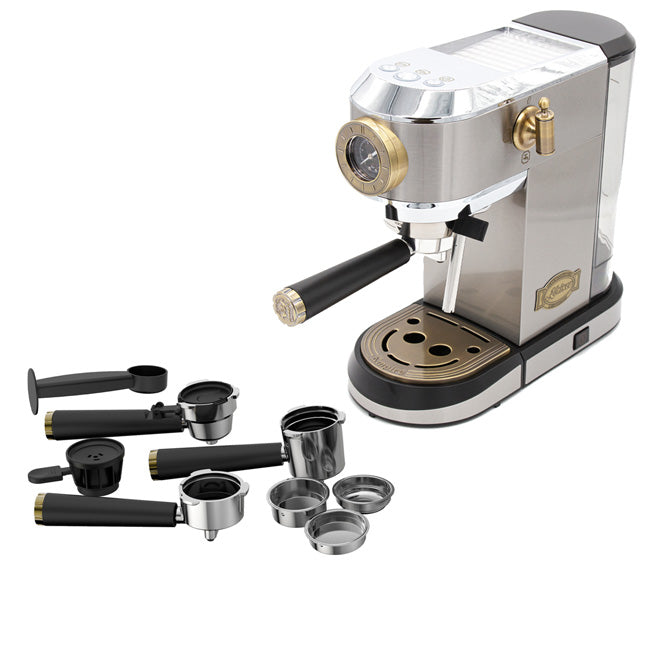 Empire Espresso Coffee Machine & Kettle Bundle (Stainless Steel)
