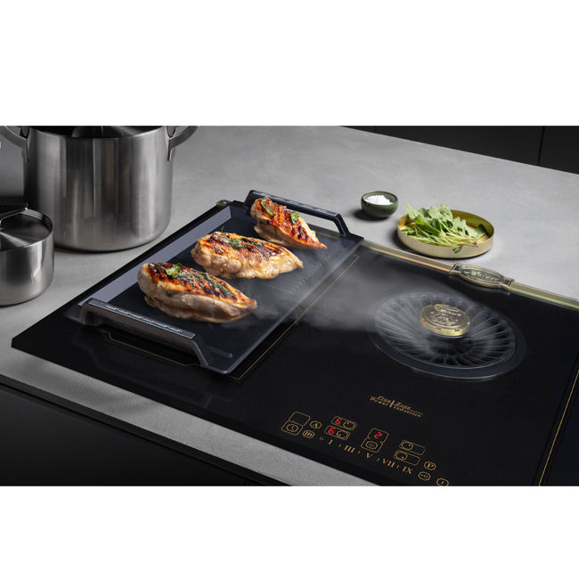 Empire 60cm Electric Oven & 90cm Downdraft Induction Hob (Ivory)