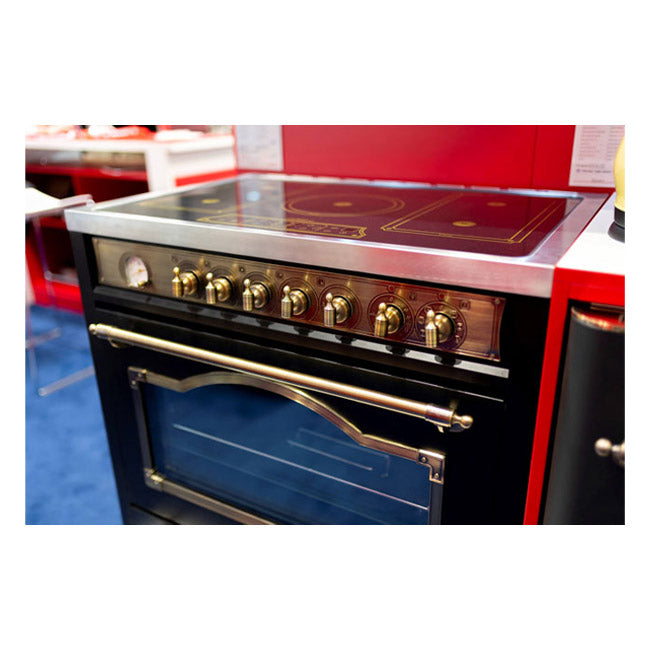 Empire Induction Range Cooker & 90cm Cooker Hood Bundle (Black)