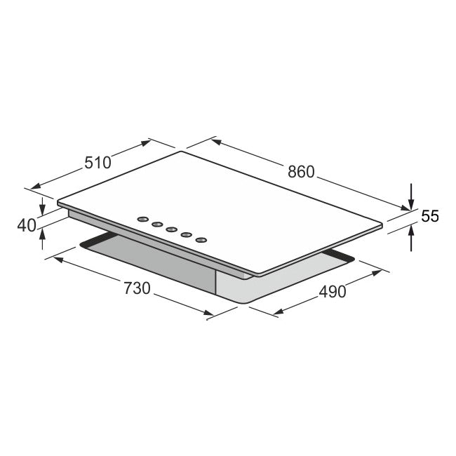 Grand Chef Gas Oven & 5 Burner Gas Hob Bundle (Stainless Steel)