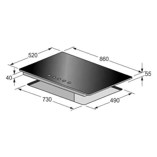 Avantgarde Pro 90cm Gas Oven & 90cm Turbo Gas Hob (Black)