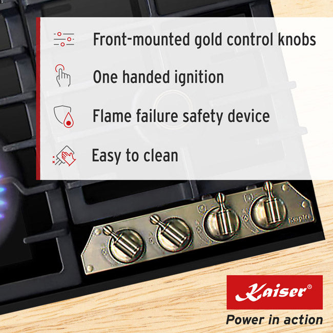 Art Deco 45cm Electric Oven & Empire 60cm Gas Hob (Black)