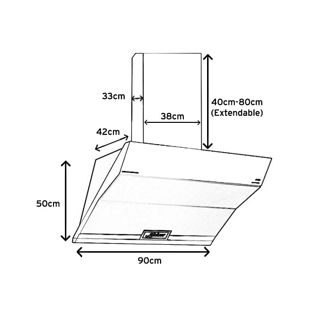 La Perle Noire 60cm Pyrolytic Oven & 90cm TFT Cooker Hood (Black Moire)