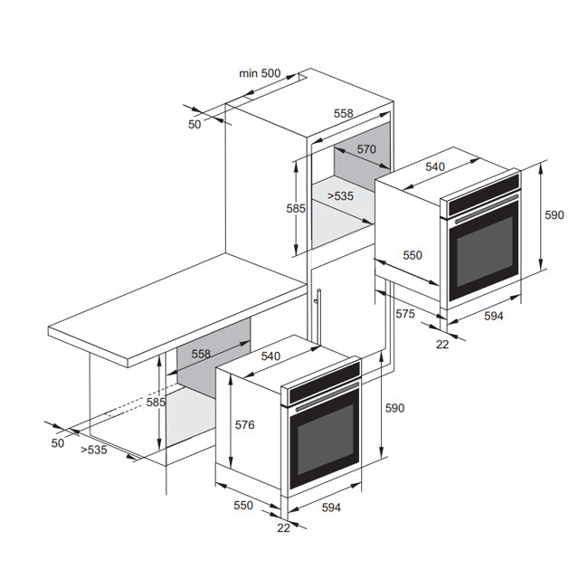Grand Chef Gas Oven (Stainless Steel)