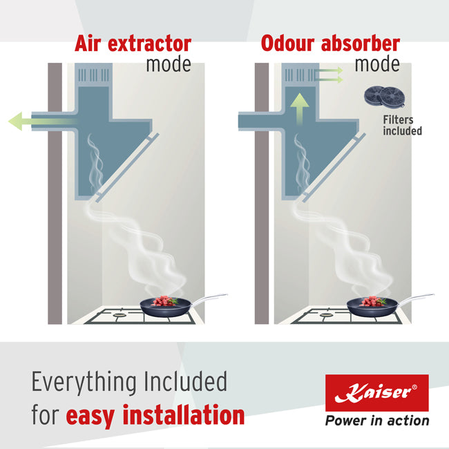 Grand Chef Gas Oven & 60cm Pro Cooker Hood (Black)