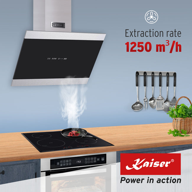 Grand Chef Gas Oven & 70cm Pro Eco Cooker Hood (Black)