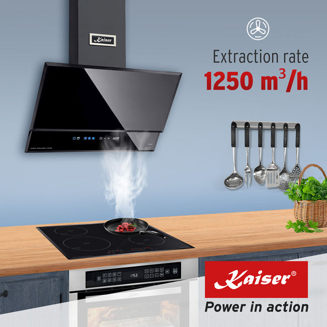 Grand Chef Gas Oven & 60cm Pro Cooker Hood (Black)