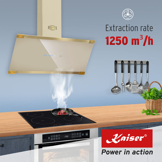 Art Deco 45cm Electric Oven & 90cm Cooker Hood (Ivory)