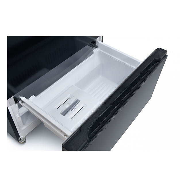Art Deco French Door Fridge Freezer Leather Handles (Black) LP