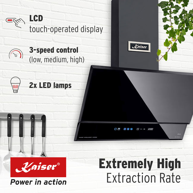 Grand Chef Gas Oven & 60cm Pro Cooker Hood (Black)