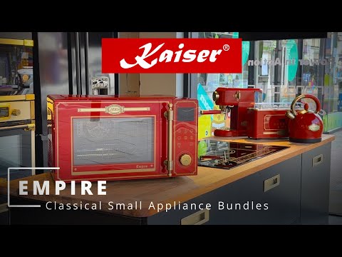 Empire Freestanding 900W Microwave Oven (Bordeaux Red)