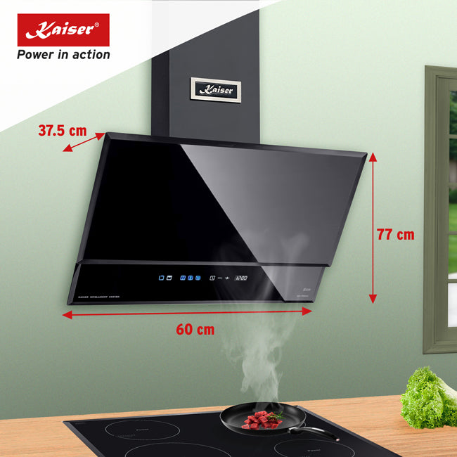 Grand Chef Gas Oven & 60cm Pro Cooker Hood (Black)