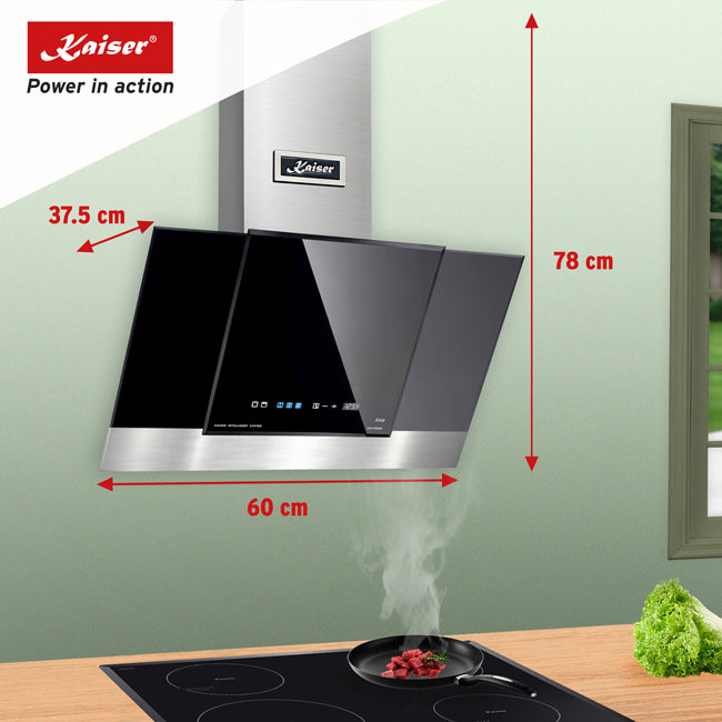 Grand Chef Gas Oven & 60cm Cooker Hood (Black)