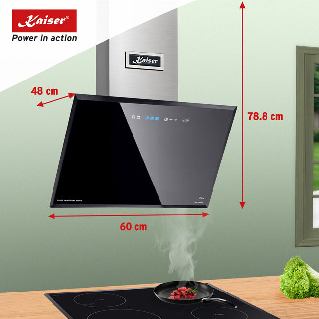 Grand Chef Gas Oven & 60cm Pro Chimney Cooker Hood (Black)