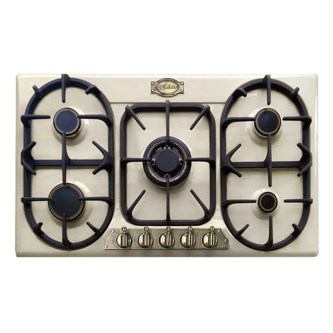 Empire 5 Burner Gas Hob & Chimney Cooker Hood Bundle (Ivory)