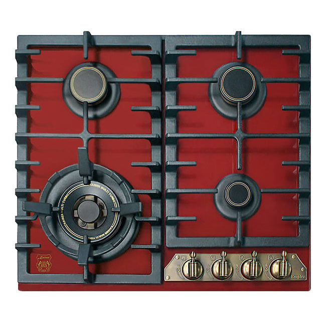 Empire Electric Oven & 4 Burner Gas Hob Bundle (Bordeaux Red)