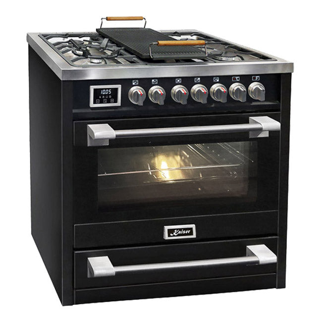 Avantgarde Pro 90cm Dual Fuel Range Cooker (Black)