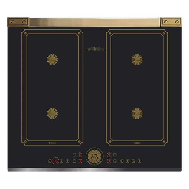 Art Deco Induction Hob & Chimney Hood Bundle (Black)