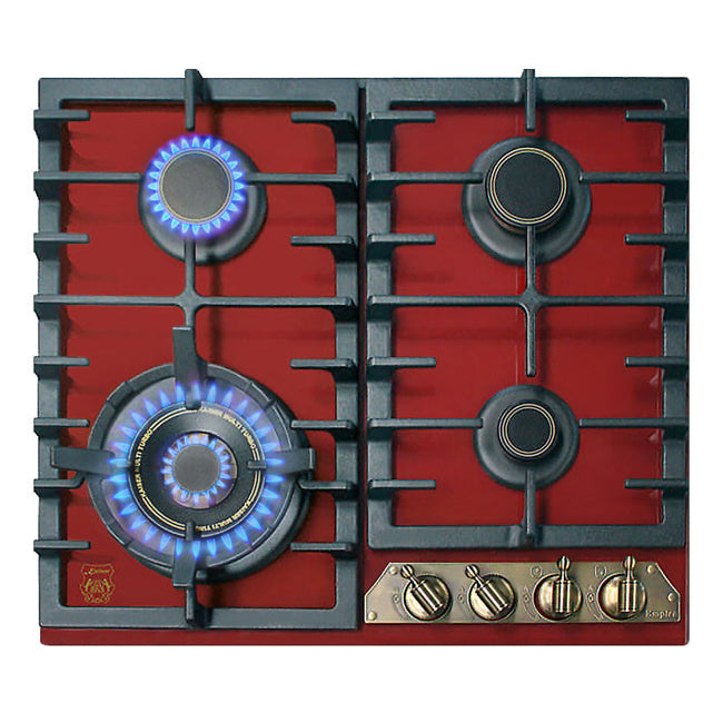 Empire 60cm Turbo Gas Hob (Bordeaux Red)