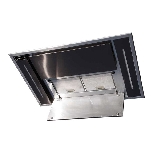 Avantgarde Pro 110cm Built-In Ceiling Island Cooker Hood (Black)