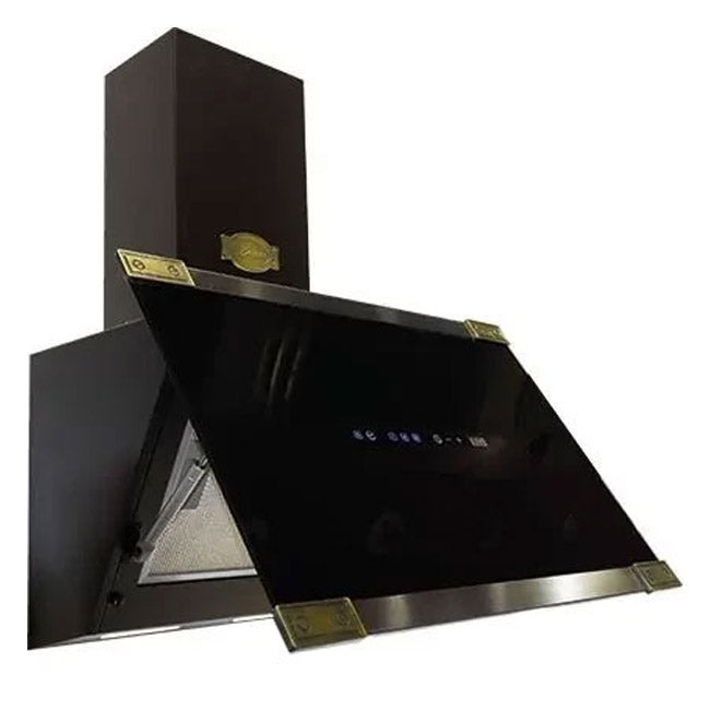 Art Deco 90cm Chimney Cooker Hood (Black)