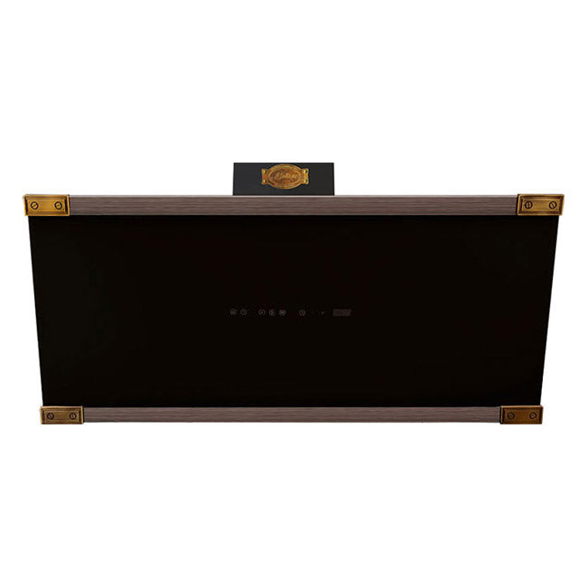 Art Deco 90cm Chimney Cooker Hood (Black)