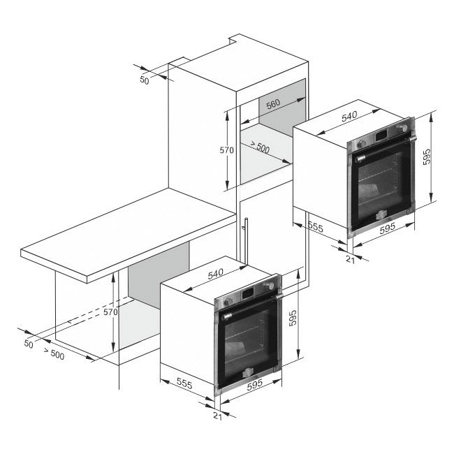 Grand Chef Gas Oven (Stainless Steel)