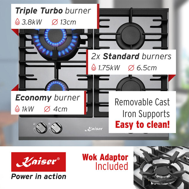 Grand Chef Turbo Gas Hob (White)