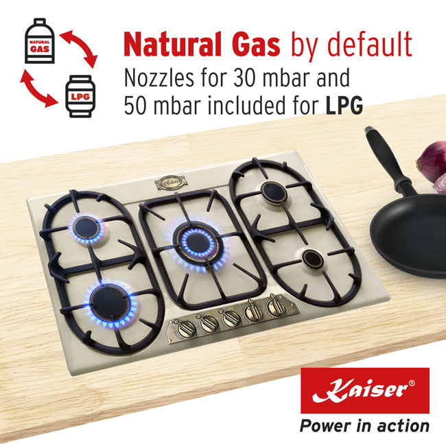 Empire 86cm Gas Hob (Ivory)