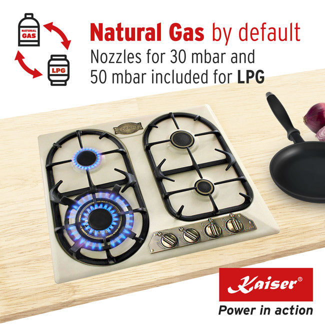 Empire 60cm Gas Hob (Ivory)