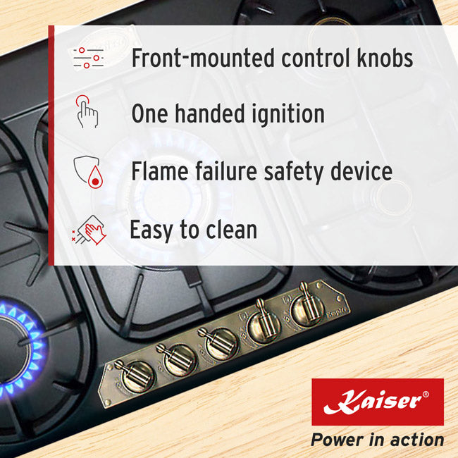Empire 86cm Gas Hob (Black)