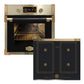 Art Deco Electric Oven & Induction Hob Bundle (Black)