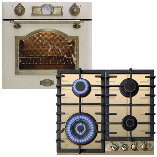 Empire Gas Oven & 4 Burner Gas Hob Bundle (Ivory)
