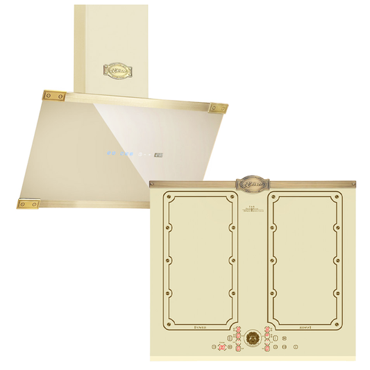 Empire Induction Hob & Art Deco Cooker Hood Bundle (Ivory)