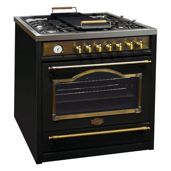 Empire Dual Fuel Range Cooker & 90cm Hood Bundle (Black)